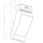 1.200" x 7-3/4" Cherry Custom Crown Moulding - SPL3051