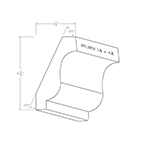 1-1/8" x 4-3/4" Natural Alder Custom Crown Moulding - SPL3052