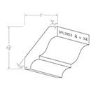 3/4" x 3-1/4" White Oak Custom Crown Moulding - SPL3053