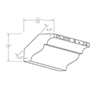 3/4" x 2-1/4" Ash Custom Crown Moulding - SPL3055