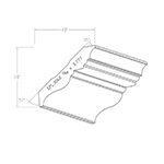 0.688" x 3.777" Character Grade Hickory Custom Crown Moulding - SPL3062