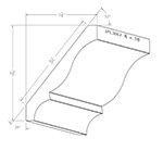 3/4" x 5-1/2" Walnut Custom Crown Moulding - SPL3063