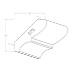 1-1/4" x 4-7/8" Ash Custom Crown Moulding - SPL3066