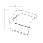 1.762" x 3.985" Hard Maple Custom Crown Moulding - SPL3067