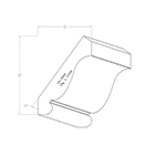 1.094" x 5.458" Hard Maple Custom Crown Moulding - SPL3068