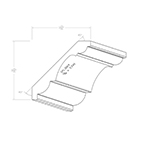 0.813" x 5.540" Cherry Custom Crown Moulding - SPL3069