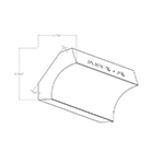 0.912" x 2.820" Cherry Custom Crown moulding - SPL3076