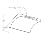 1/2" x 2-1/4" Quarter Sawn Red Oak Cove Crown Moulding - SPL307