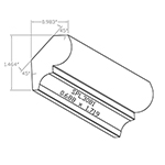 0.688" x 1.719" Cherry Custom Crown Moulding - SPL3081