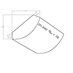 0.855" x 2.491" Walnut Custom Crown Moulding - SPL3082