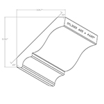 0.685" x 4.685" Ash Custom Crown Moulding - SPL3085