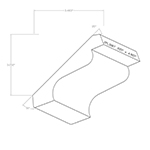 0.895" x 4.905" Ash Custom Crown Moulding - SPL3087