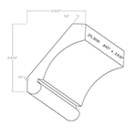 0.845" x 3.830" White Oak Custom Crown Moulding - SPL3090