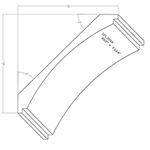 0.845" x 3.830" Ash Custom Crown Moulding - SPL3094