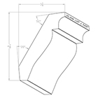 1.082" x 5.832" White Oak Custom Crown Moulding - SPL3098