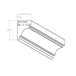 7/8" x 1-1/4" Walnut Custom Crown Moulding - SPL3100