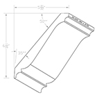 0.984" x 8-3/4" Quarter Sawn Red Oak Custom Crown Moulding - SPL3103