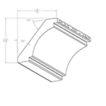 0.725" x 3.860" Walnut Custom Crown Moulding - SPL3115