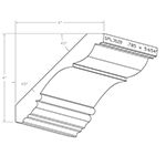 0.785" x 5.654" Cherry Custom Crown Moulding - SPL3120