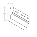 0.786" x 1.812" White Oak Custom Crown Moulding - SPL3122