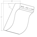 1.094" x 5.400" Ash Custom Crown Moulding - SPL3125