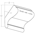 1.105" x 3.475" Cherry Custom Crown Moulding - SPL3127