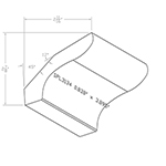 0.838" X 3.895" Quarter Sawn White Oak Custom Crown Moulding