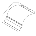 1" x 4-1/4" Poplar Custom Crown Moulding - SPL313