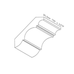 3/4" X 4-1/4" F/J Primed Poplar Custom Crown Moulding