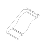 0.642" X 6-1/8" F/J Primed Poplar Custom Crown Moulding