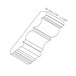 0.71" X 5.485" F/J Primed Poplar Custom Crown Moulding