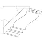 1-1/4" x 7-1/4" Quarter Sawn White Oak Custom Crown Moulding - SPL314