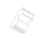 0.86" X 3.715" F/J Primed Poplar Custom Crown Moulding