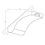 1.100" x 5-7/16" Cherry Custom Crown Moulding - SPL315