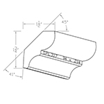 3/4" x 2-1/4" Walnut Custom Crown Moulding - SPL317