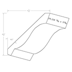 13/16" x 5-15/16" Hard Maple Custom Crown Moulding - SPL318