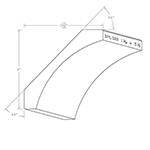 1-1/16" x 5-1/2" Character Grade Hickory Custom Crown Moulding - SPL320