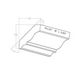 3/4" x 3.180" Hard Maple Custom Crown Moulding - SPL327