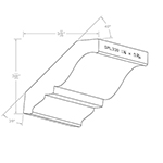 1-1/8" x 5-3/16" Hard Maple Custom Crown Moulding - SPL330