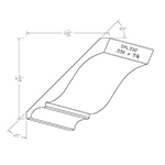 0.550" x 5-1/8" Hard Maple Custom Crown Moulding - SPL332