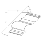 0.800" x 4-1/4" Cherry Custom Crown Moulding - SPL333