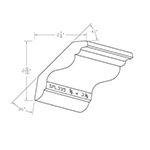 5/8" x 3-3/8" Walnut Custom Crown Moulding - SPL335