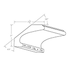 1-1/16" x 3-1/4" Hickory Custom Crown Moulding - SPL339