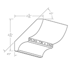 0.738" x 3.420" Walnut Custom Crown Moulding - SPL343