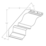 13/16" x 5-1/4" Ash Custom Crown Moulding - SPL345