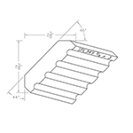 3/4" x 3" Character Grade Hickory Custom Crown Moulding - SPL349