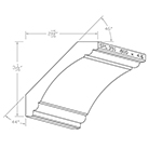 0.800" x 4-1/4" Finger Jointed Primed Poplar Custom Crown Moulding - SPL351