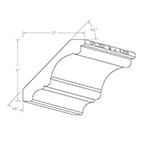 3/4" x 4.200" Finger Jointed Primed Poplar Custom Crown Moulding - SPL352