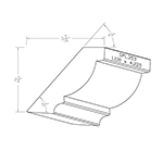 1.100" x 4.220" Natural Alder Custom Crown Moulding - SPL353