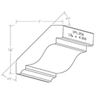 1-1/16" x 4.300" Natural Alder Custom Crown Moulding - SPL356